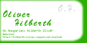oliver hilberth business card