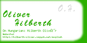 oliver hilberth business card